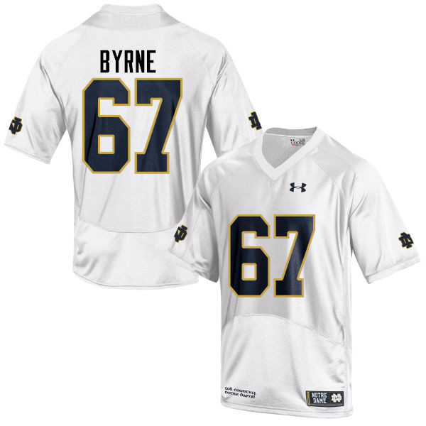 Men #67 Jimmy Byrne Notre Dame Fighting Irish College Football Jerseys-White - Click Image to Close